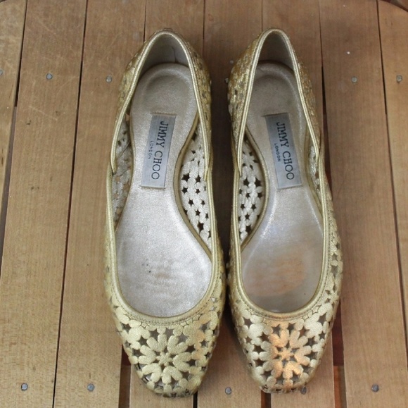 jimmy choo shoes london gold star cut out flat poshmark